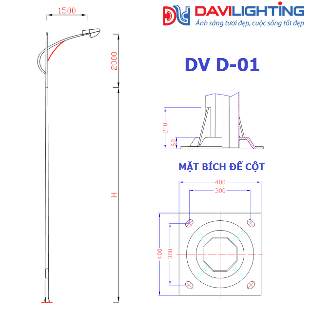 Cột thép bát giác côn BG...-78 cần đơn